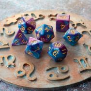 Horoscope,Circle,With,Divination,Dice.,Fortune,Telling,And,Astrology,Predictions.