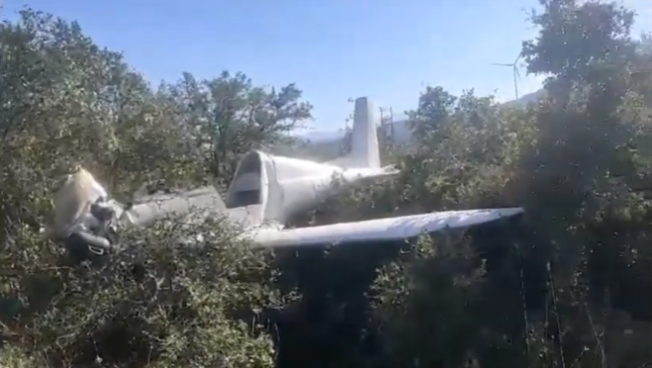 avion padnal vo Grcija