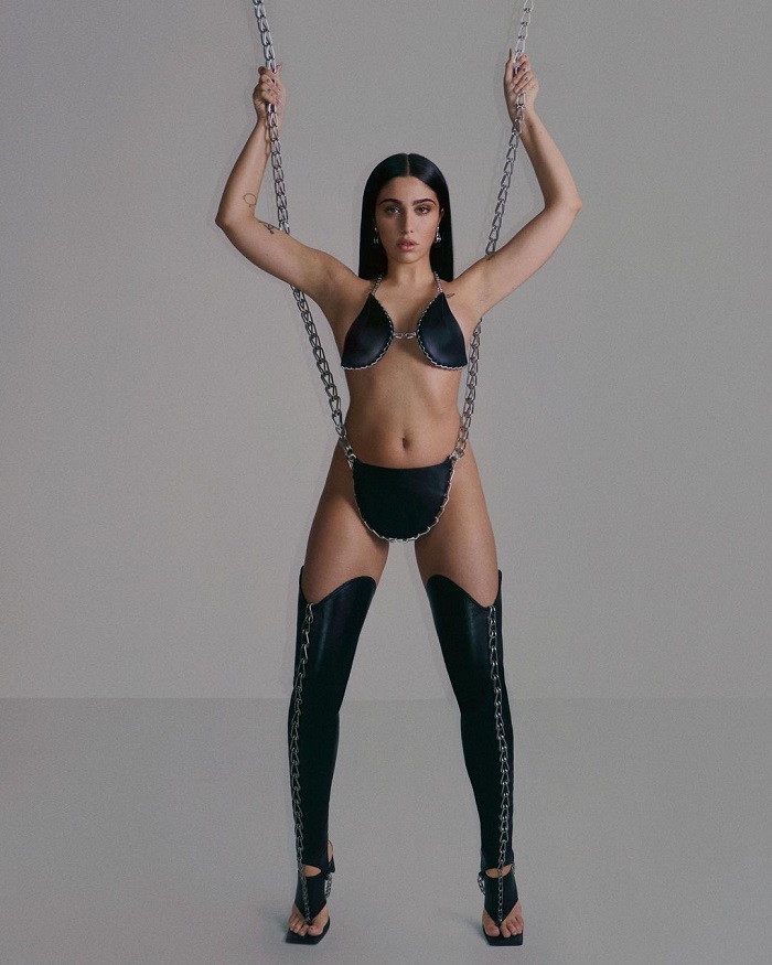 Lourdes Leon poses in nothing but bags and boots for fashion campaign  -- DION LEE